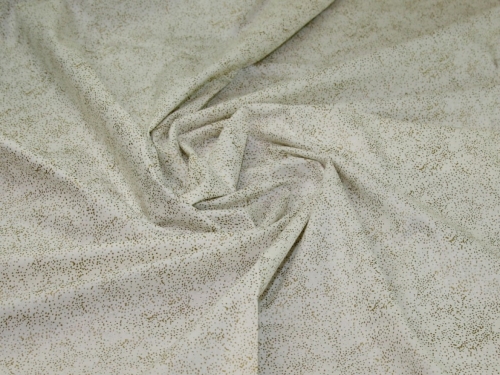 John Louden Metallic 100% Cotton Fabric Gold on Cream