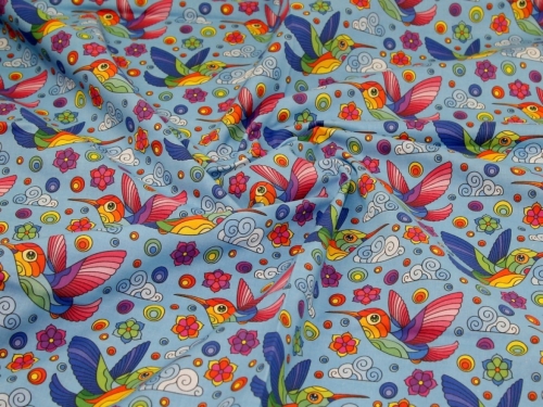 100% Craft Cotton Fabric Blue