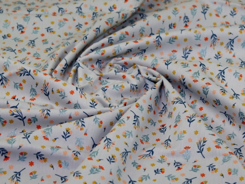 John Louden Metallic 100% Cotton Poplin Fabric Grey