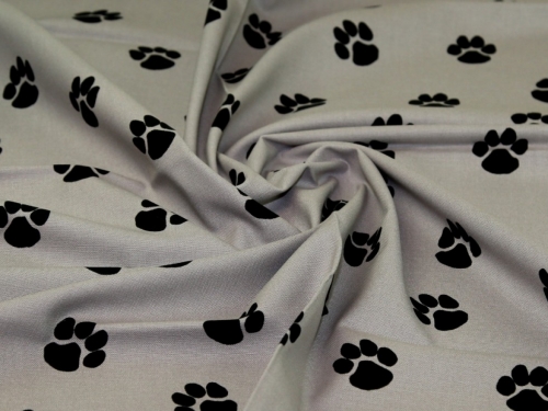 John Louden Cotton Canvas Fabric Grey