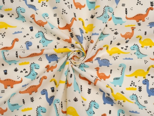 Printed Polycotton Fabric Cream