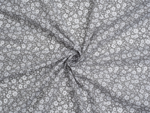 Printed Polycotton Fabric Grey