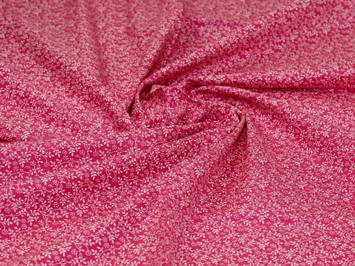 John Louden 100% Cotton Fabric Raspberry