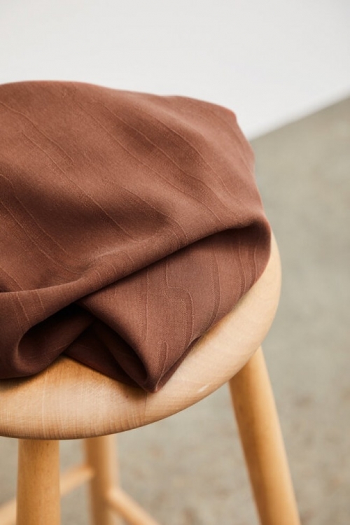 Meet MILK Lane Jacquard Tencel Lyocell Crepe Fabric Pecan