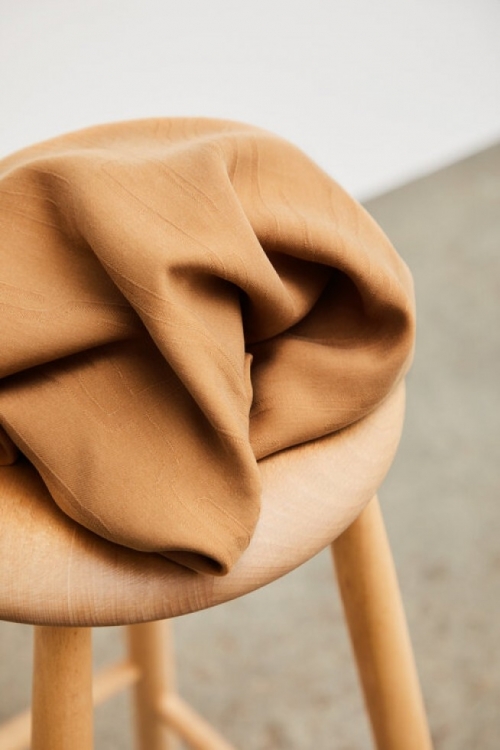 Meet MILK Lane Jacquard Tencel Lyocell Crepe Fabric Mustard
