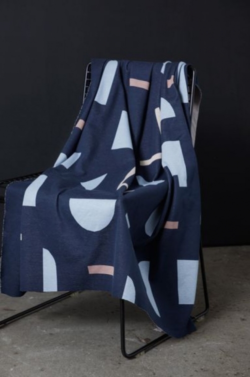 Mind The MAKER Organic Element Jacquard Stretch Knit Fabric Indigo Night