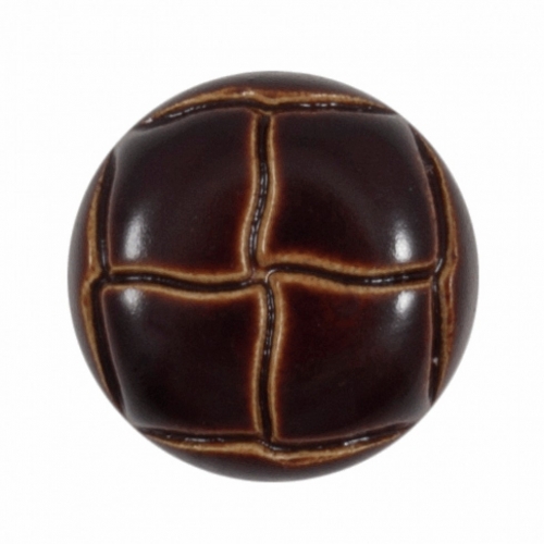 Hemline Round Plastic Buttons Dark Brown