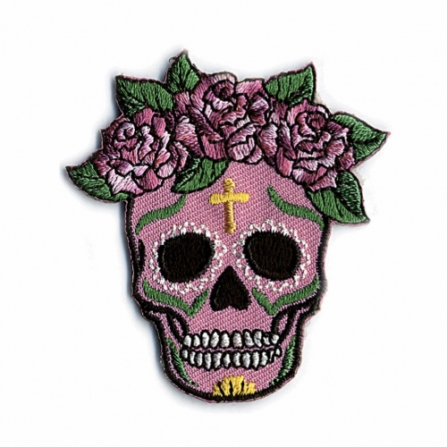 Stephanoise Headskulls Iron On Patch Motif