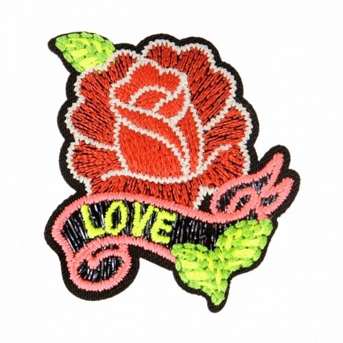 Stephanoise Luminous Rose Iron On Patch Motif