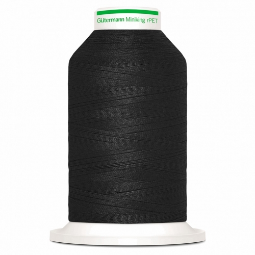 Gutermann Recycled rPET Eco Miniking Overlocker Thread 000 Black