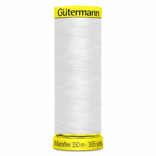 Gutermann Maraflex Elastic Stretch Sewing Thread 800 White