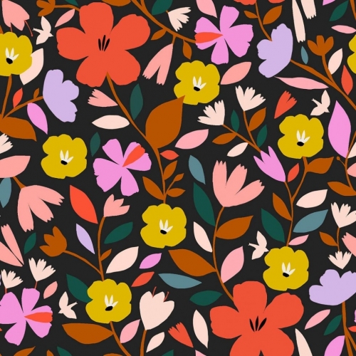 Dashwood Studio Bold & Bloom Rayon Challis Fabric Multicoloured