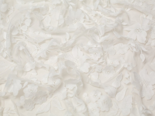 Minerva Core Range Georgina Embroidered Lace Fabric Ivory