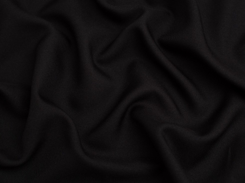 Minerva Core Range Recycled Polyester Twill Suiting Fabric Black