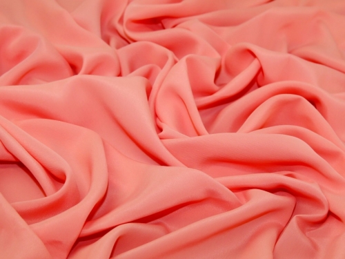 Deadstock Silk Acetate Crepe Fabric Coral