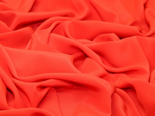 Deadstock Silk Acetate Crepe Fabric Red