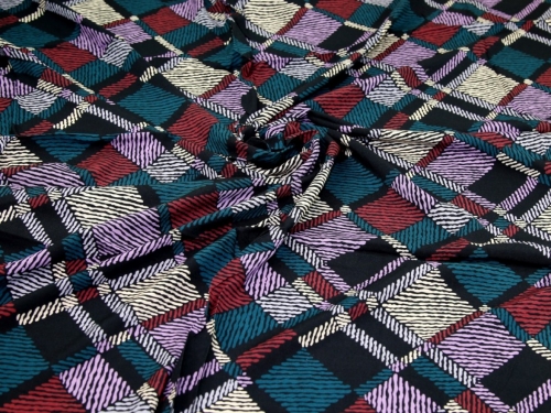 John Kaldor Fernando Viscose Challis Fabric Lilac