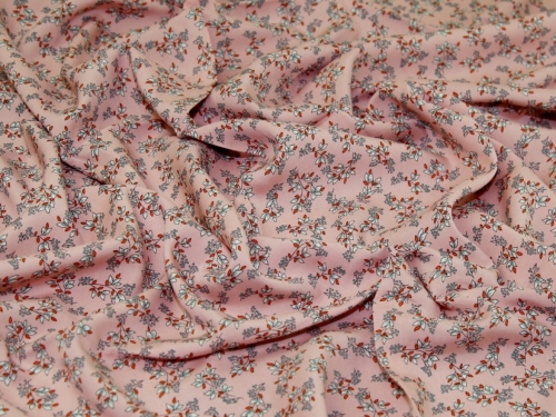 Viscose Challis Fabric Rose Pink