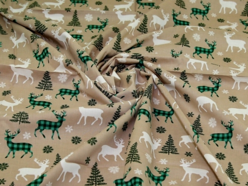 Deadstock 100% Cotton Fabric Beige