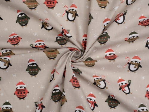 Printed Polycotton Fabric Grey
