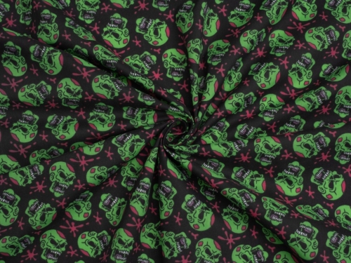 Printed Polycotton Fabric Green