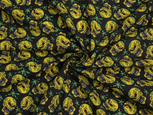 Printed Polycotton Fabric Yellow