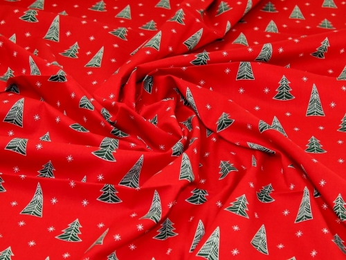 Deadstock 100% Cotton Fabric Red