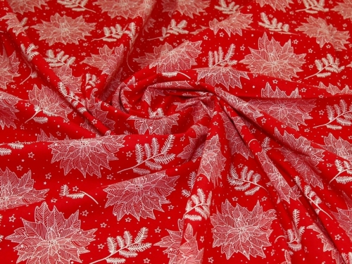 Deadstock 100% Cotton Fabric Red