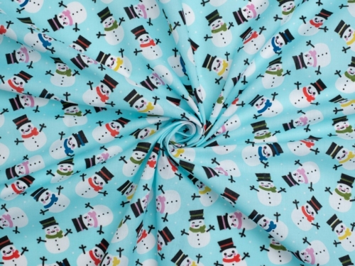 Printed Polycotton Fabric Sky