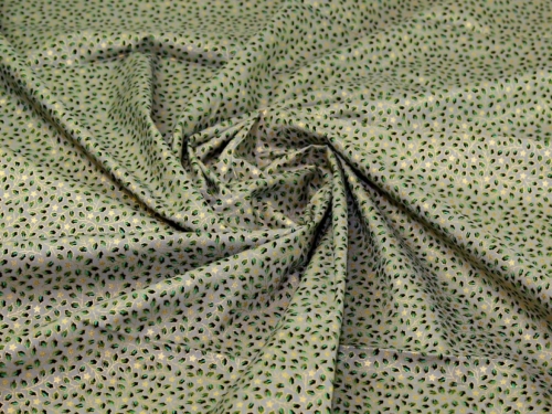 Deadstock Metallic 100% Cotton Fabric Grey