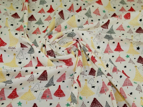 Deadstock Metallic 100% Cotton Fabric Cream
