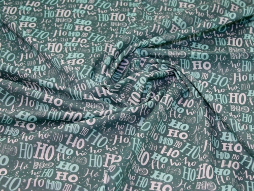 Printed Polycotton Fabric Aqua