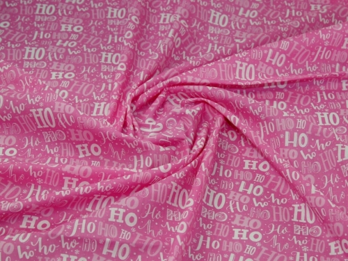 Printed Polycotton Fabric Pink