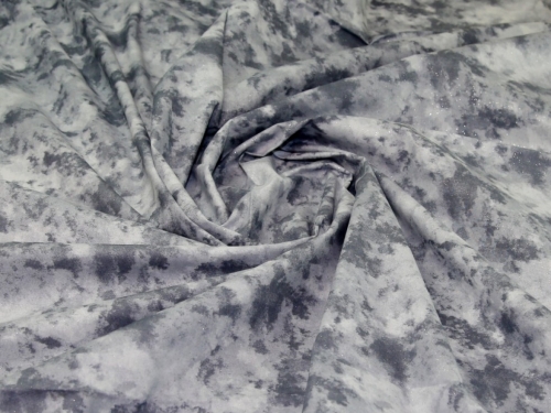 Deadstock Glitter 100% Cotton Fabric Grey