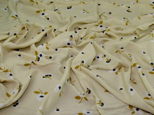 Deadstock Viscose Challis Fabric Cream