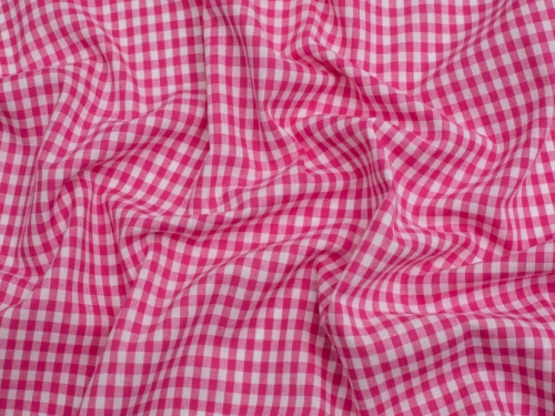 Minerva Core Range 1/4 inch Check Vintage Gingham Fabric Cerise