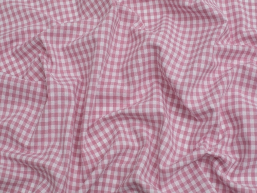 Minerva Core Range 1/4 inch Check Vintage Gingham Fabric Dusky Pink
