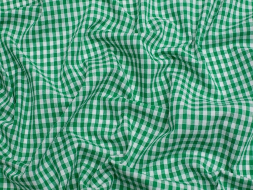 Minerva Core Range 1/4 inch Check Vintage Gingham Fabric Emerald