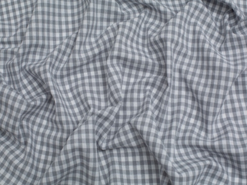 Minerva Core Range 1/4 inch Check Vintage Gingham Fabric Grey