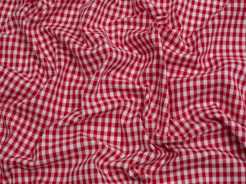 Minerva Core Range 1/4 inch Check Vintage Gingham Fabric Red