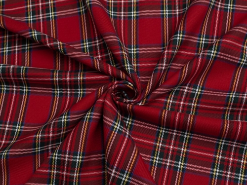 Minerva Core Range Polyester Viscose Suiting Fabric Royal Stewart