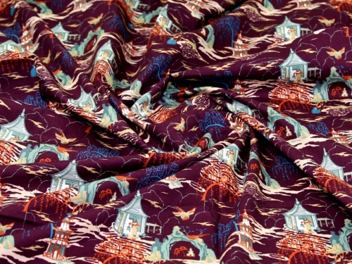 Deadstock 100% Cotton Poplin Fabric Purple