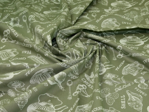 Deadstock 100% Cotton Poplin Fabric Sage