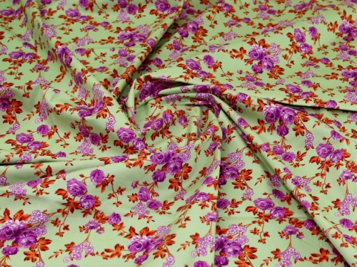 Deadstock 100% Cotton Poplin Fabric Green