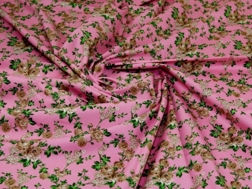 Deadstock 100% Cotton Poplin Fabric Pink
