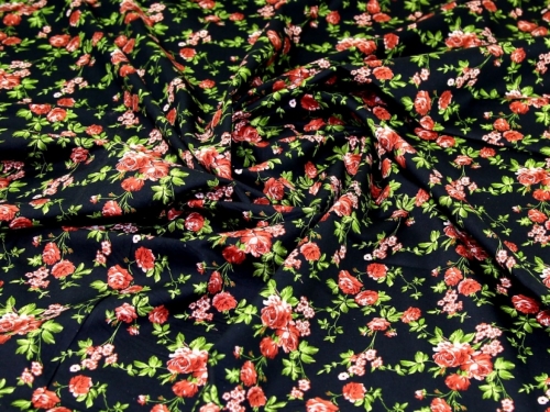 Deadstock 100% Cotton Poplin Fabric Black
