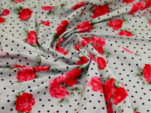 Deadstock 100% Cotton Poplin Fabric Grey & Pink