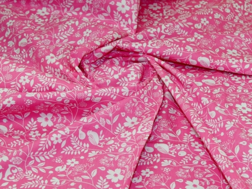 Deadstock 100% Cotton Poplin Fabric Pink