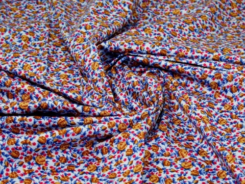 Deadstock 100% Cotton Poplin Fabric Sky & Brown