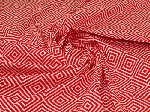 Deadstock 100% Cotton Poplin Fabric Red